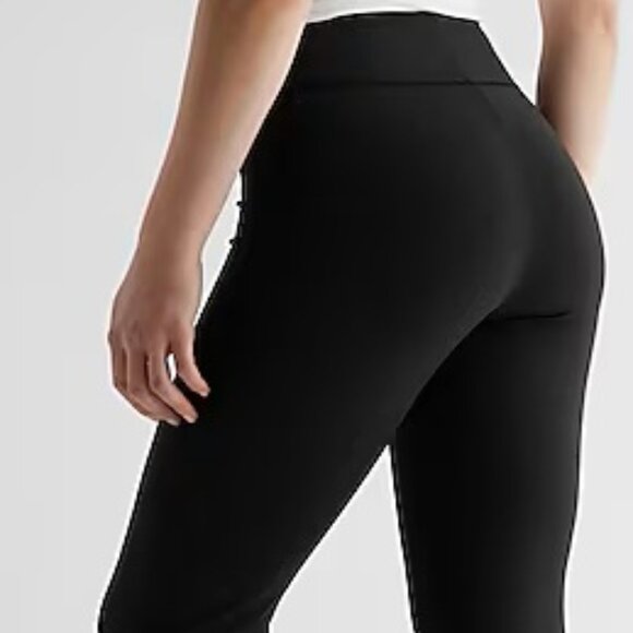 Express High-Waisted Black Flare Dress Pants - Picture 3 of 11